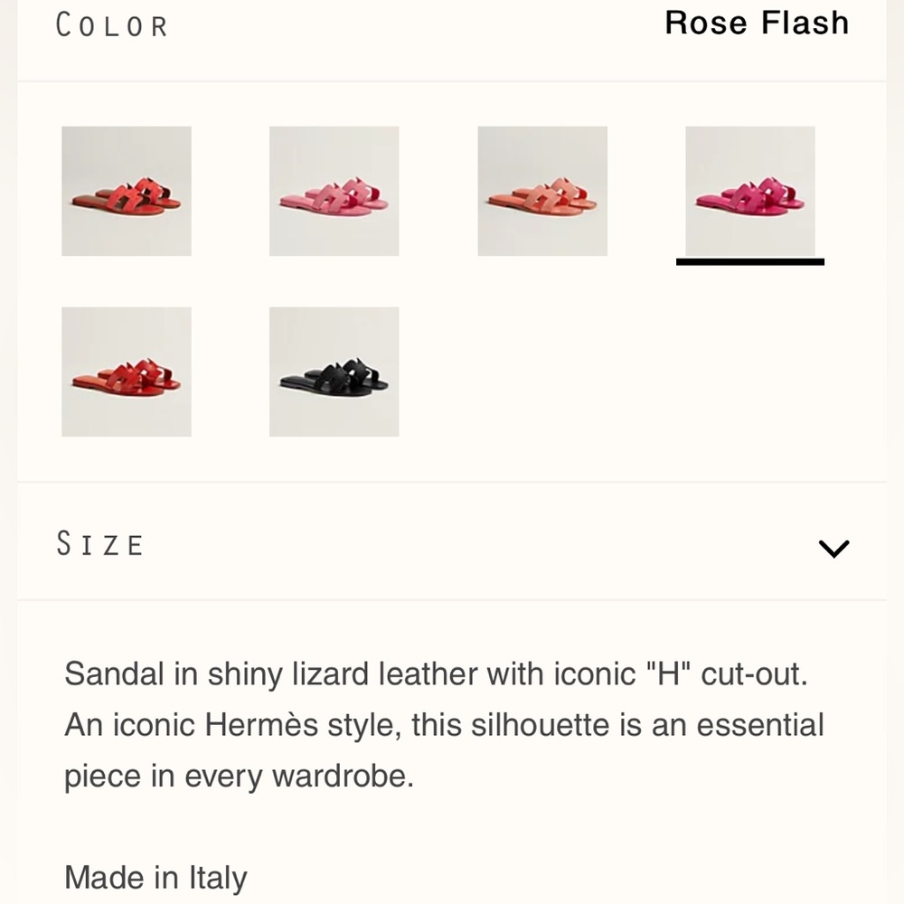 HP🎉RARE PINK LIZARD HERMÈS ORAN SANDALS - Picture 10 of 15
